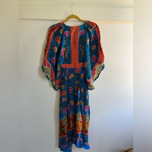 Farm Rio Blue Pineapple Garden Kaftan Maxi Dress Size XXS NWT - Picture 11 of 15